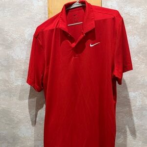 Nike Men’s Red Polo with White Swoosh